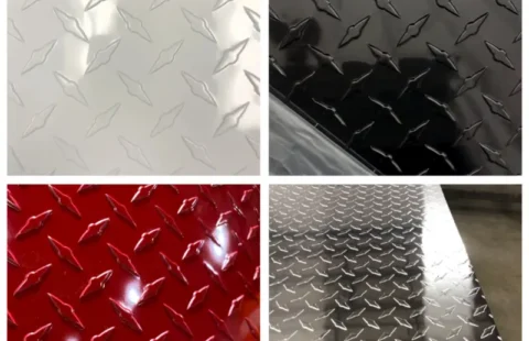 Lámina de aluminio diamond plate con patrón antideslizante