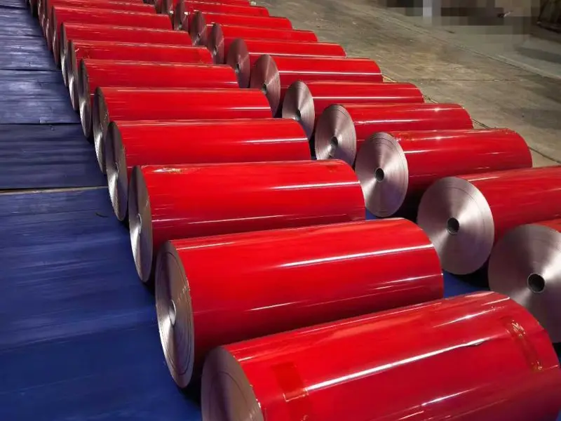 Lámina de aluminio pintada para embalaje