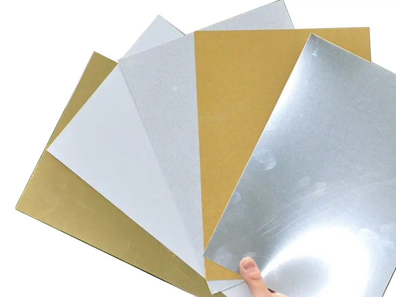 aluminio para sublimación en color oro perlado