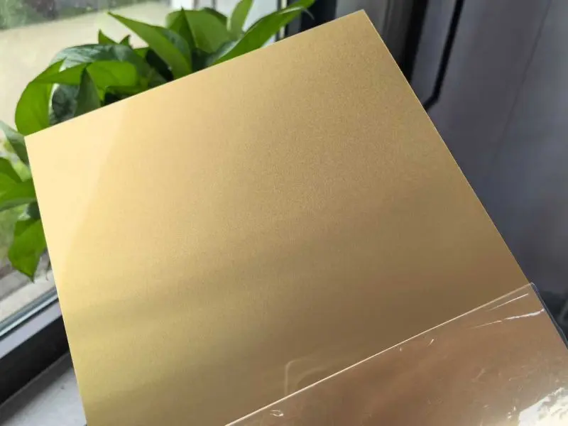 aluminio para sublimación en color oro perlado
