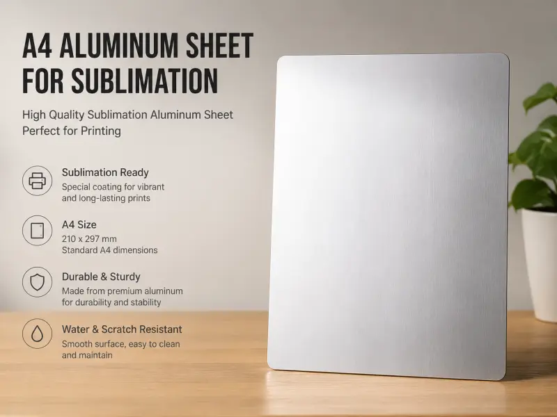 Lámina de Aluminio A4 para Sublimación