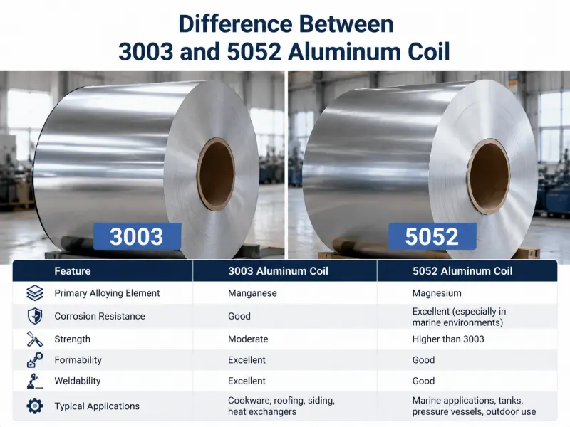 Diferencia Entre Bobina de Aluminio 3003 y 5052